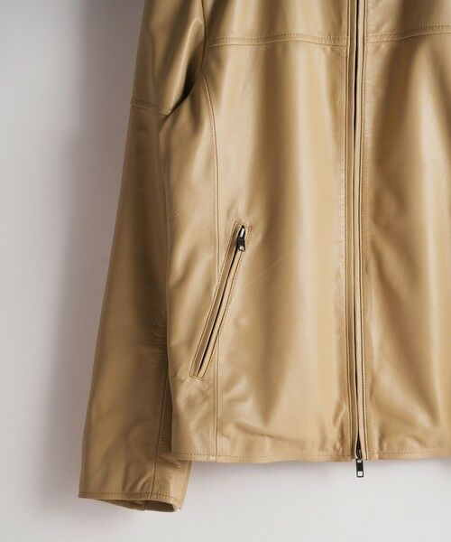 MEN'S BIGI / メンズビギ ブルゾン | ラムベジタブル/ラムネイキッドレザースタンドジップブルゾン | 詳細3