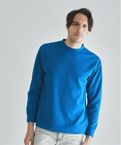 MEN'S BIGI / メンズビギ スウェット | クレイジージャガードロングスリーブTシャツ（ブルー）