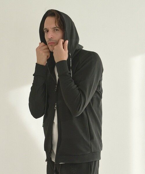 MEN'S BIGI / メンズビギ スウェット | 【1PIU1UGUALE3 RELAX/ウノピゥウノウグァーレトレ リラックス/別注/セットアップ対応/ストレッチ素材】ビックカモ ジャガード ジップアップフーディー | 詳細5