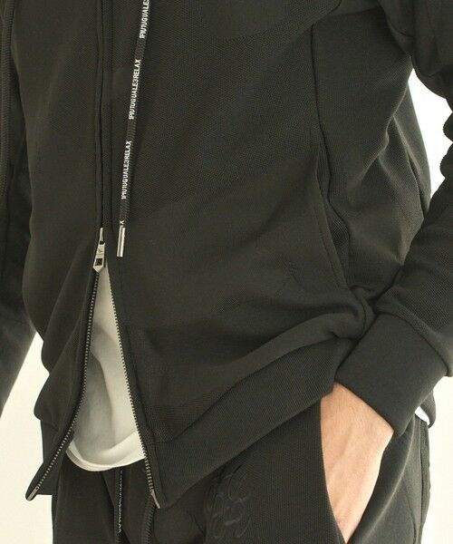 MEN'S BIGI / メンズビギ スウェット | 【1PIU1UGUALE3 RELAX/ウノピゥウノウグァーレトレ リラックス/別注/セットアップ対応/ストレッチ素材】ビックカモ ジャガード ジップアップフーディー | 詳細9