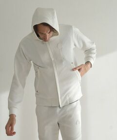 MEN'S BIGI / メンズビギ スウェット | フクレジャガードジオメトリック柄ジップパーカー