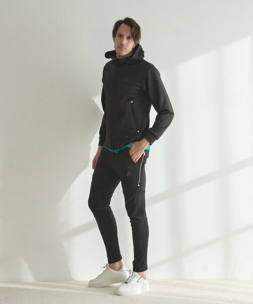 MEN'S BIGI / メンズビギ スウェット | フクレジャガードジオメトリック柄ジップパーカー | 詳細9