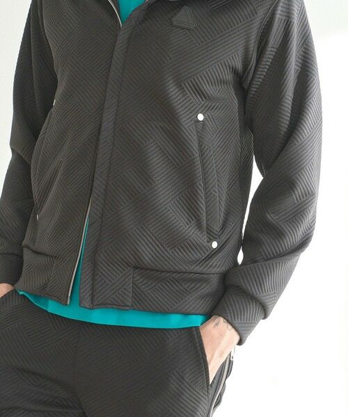 MEN'S BIGI / メンズビギ スウェット | フクレジャガードジオメトリック柄ジップパーカー | 詳細10