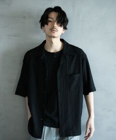 MEN'S BIGI / メンズビギ シャツ・ブラウス | エンブロイダリーシレーオープンカラーシャツ