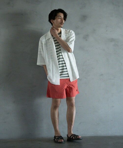 MEN'S BIGI / メンズビギ シャツ・ブラウス | エンブロイダリーシレーオープンカラーシャツ | 詳細3