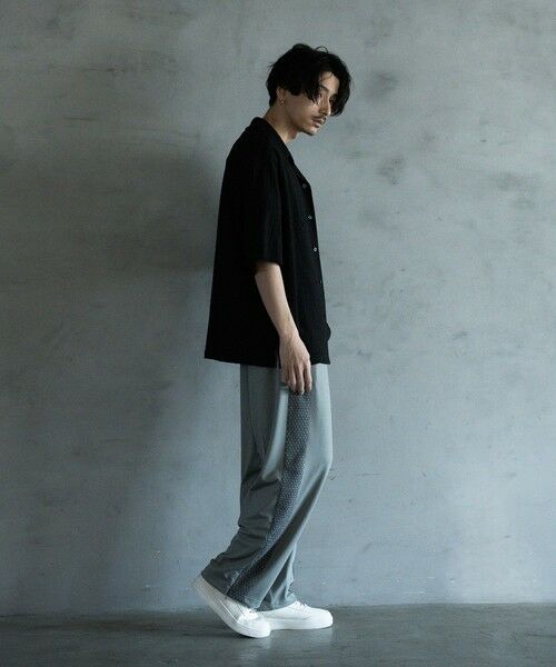 MEN'S BIGI / メンズビギ シャツ・ブラウス | エンブロイダリーシレーオープンカラーシャツ | 詳細13