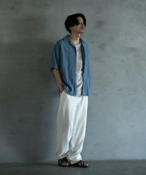 MEN'S BIGI / メンズビギ シャツ・ブラウス | エンブロイダリーシレーオープンカラーシャツ | 詳細18