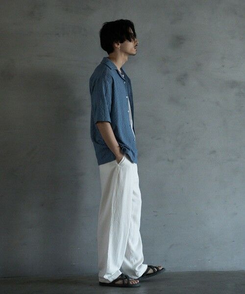 MEN'S BIGI / メンズビギ シャツ・ブラウス | エンブロイダリーシレーオープンカラーシャツ | 詳細19