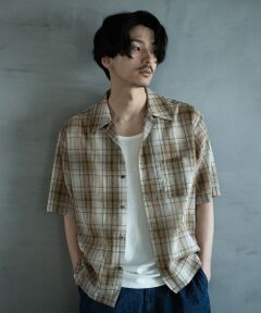 MEN'S BIGI / メンズビギ シャツ・ブラウス | オープンカラーアメリカンチェックシャツ
