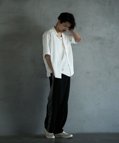 MEN'S BIGI / メンズビギ シャツ・ブラウス | 幾何学柄プリント楊柳オープンカラーシャツ | 詳細2