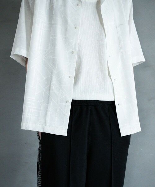 MEN'S BIGI / メンズビギ シャツ・ブラウス | 幾何学柄プリント楊柳オープンカラーシャツ | 詳細5