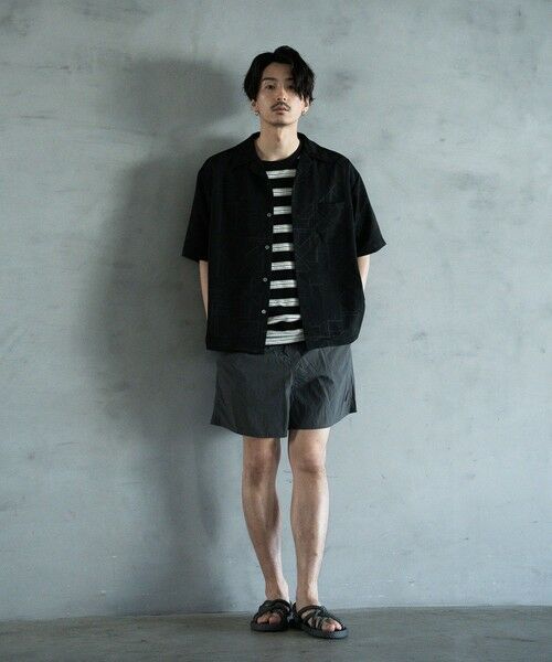 MEN'S BIGI / メンズビギ シャツ・ブラウス | 幾何学柄プリント楊柳オープンカラーシャツ | 詳細12