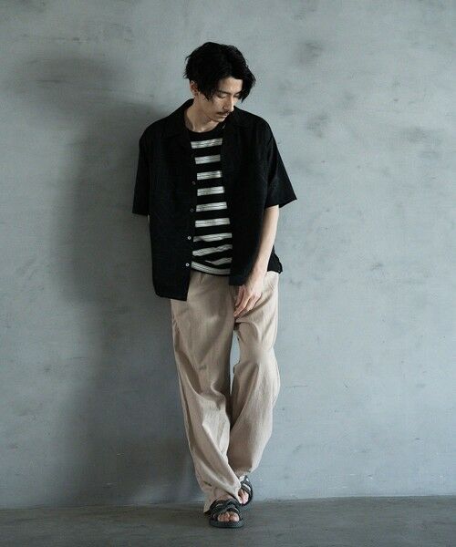 MEN'S BIGI / メンズビギ シャツ・ブラウス | 幾何学柄プリント楊柳オープンカラーシャツ | 詳細7