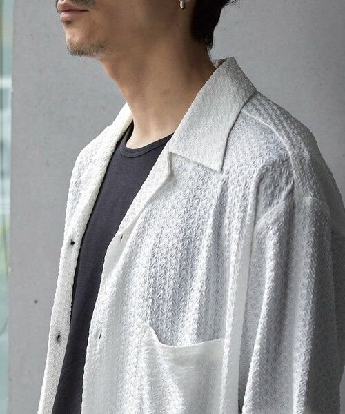 MEN'S BIGI / メンズビギ シャツ・ブラウス | ドビージャガードジャージーオープンカラーシャツ | 詳細10