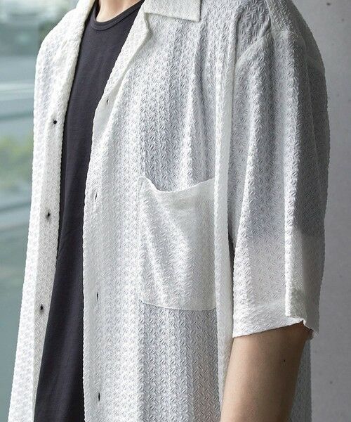 MEN'S BIGI / メンズビギ シャツ・ブラウス | ドビージャガードジャージーオープンカラーシャツ | 詳細11