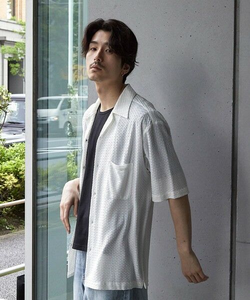 MEN'S BIGI / メンズビギ シャツ・ブラウス | ドビージャガードジャージーオープンカラーシャツ | 詳細13