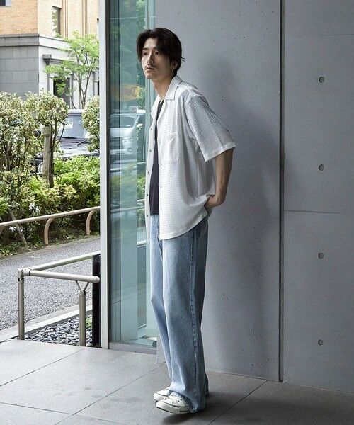 MEN'S BIGI / メンズビギ シャツ・ブラウス | ドビージャガードジャージーオープンカラーシャツ | 詳細2