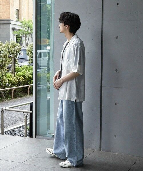 MEN'S BIGI / メンズビギ シャツ・ブラウス | ドビージャガードジャージーオープンカラーシャツ | 詳細3