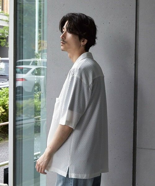 MEN'S BIGI / メンズビギ シャツ・ブラウス | ドビージャガードジャージーオープンカラーシャツ | 詳細7
