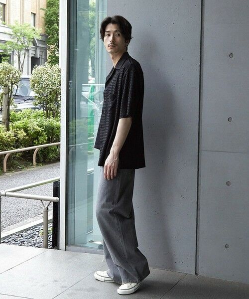 MEN'S BIGI / メンズビギ シャツ・ブラウス | ドビージャガードジャージーオープンカラーシャツ | 詳細14