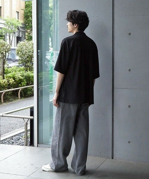 MEN'S BIGI / メンズビギ シャツ・ブラウス | ドビージャガードジャージーオープンカラーシャツ | 詳細16