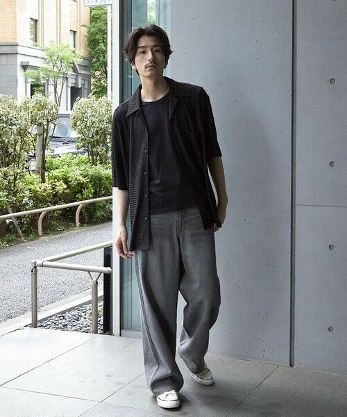 MEN'S BIGI / メンズビギ シャツ・ブラウス | ドビージャガードジャージーオープンカラーシャツ | 詳細18