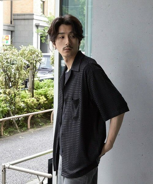 MEN'S BIGI / メンズビギ シャツ・ブラウス | ドビージャガードジャージーオープンカラーシャツ | 詳細20