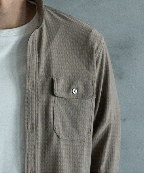 MEN'S BIGI / メンズビギ シャツ・ブラウス | スタンドカラー BDUミリタリーシャツ　3/4スリーブVer. | 詳細12