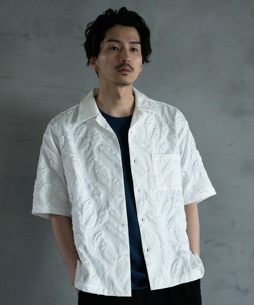 MEN'S BIGI / メンズビギ シャツ・ブラウス | フェザージャガードジャージオープンカラーシャツ | 詳細6