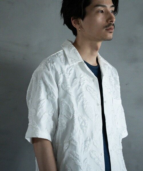 MEN'S BIGI / メンズビギ シャツ・ブラウス | フェザージャガードジャージオープンカラーシャツ | 詳細7