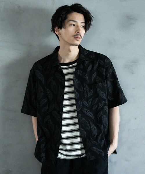MEN'S BIGI / メンズビギ シャツ・ブラウス | フェザージャガードジャージオープンカラーシャツ | 詳細12