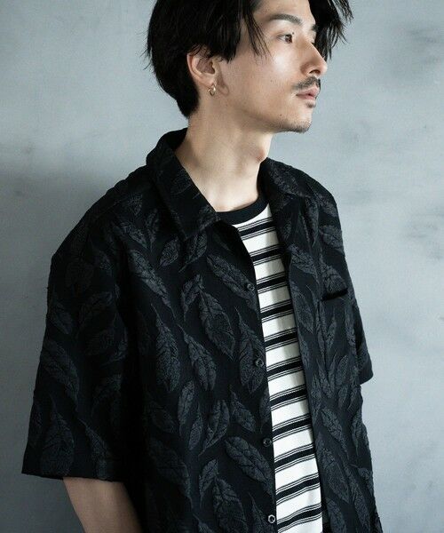 MEN'S BIGI / メンズビギ シャツ・ブラウス | フェザージャガードジャージオープンカラーシャツ | 詳細13