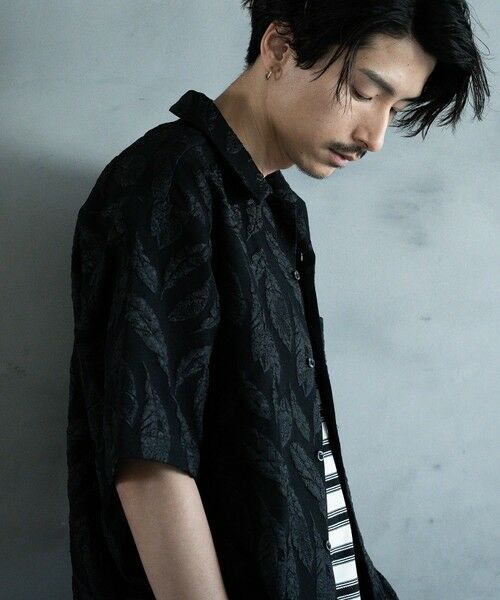 MEN'S BIGI / メンズビギ シャツ・ブラウス | フェザージャガードジャージオープンカラーシャツ | 詳細14