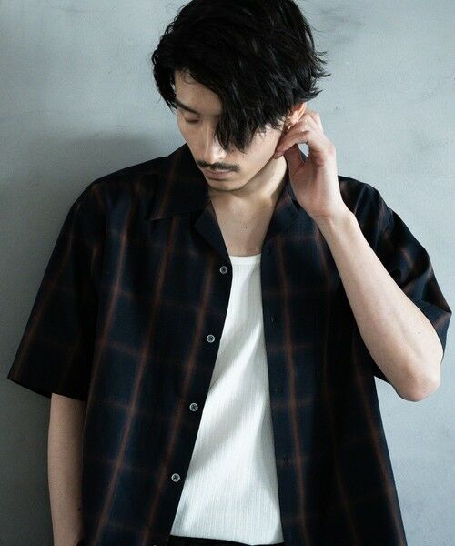 MEN'S BIGI / メンズビギ シャツ・ブラウス | オープンカラーオンブレーチェックシャツ | 詳細13