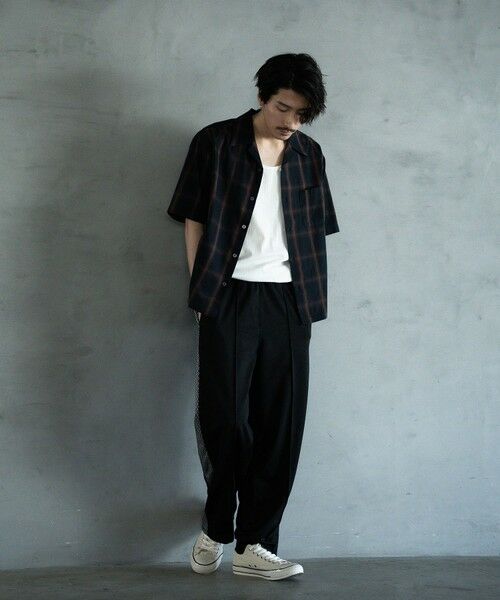 MEN'S BIGI / メンズビギ シャツ・ブラウス | オープンカラーオンブレーチェックシャツ | 詳細7