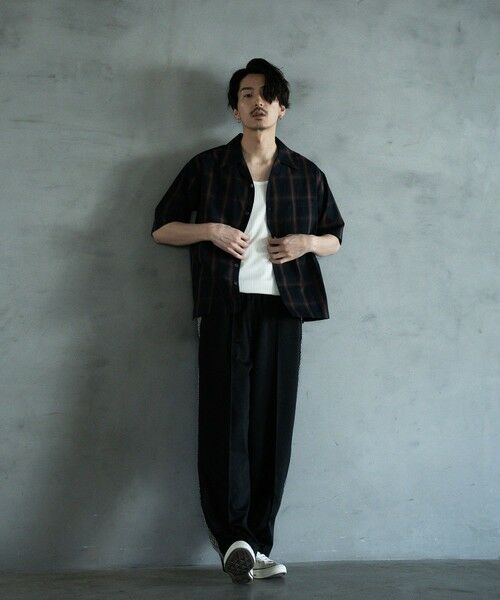 MEN'S BIGI / メンズビギ シャツ・ブラウス | オープンカラーオンブレーチェックシャツ | 詳細9