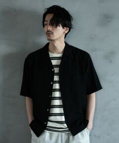 MEN'S BIGI / メンズビギ シャツ・ブラウス | 麻レーヨンオープンカラーショートスリーブシャツ