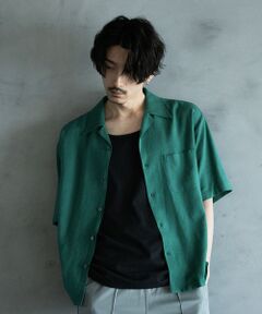MEN'S BIGI / メンズビギ シャツ・ブラウス | 麻レーヨンオープンカラーショートスリーブシャツ