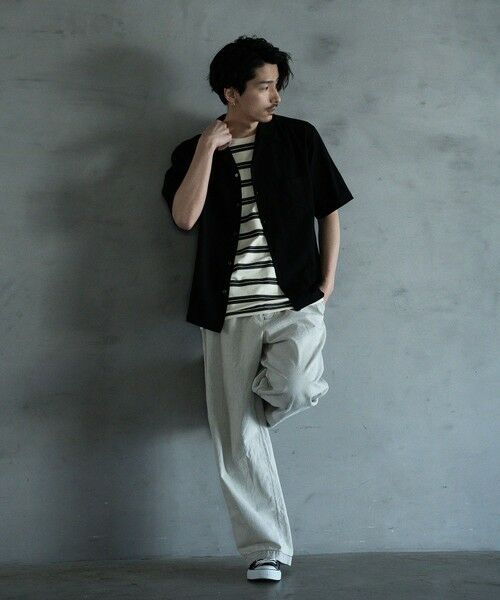 MEN'S BIGI / メンズビギ シャツ・ブラウス | 麻レーヨンオープンカラーショートスリーブシャツ | 詳細2