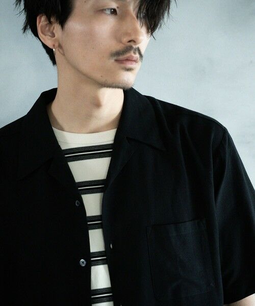 MEN'S BIGI / メンズビギ シャツ・ブラウス | 麻レーヨンオープンカラーショートスリーブシャツ | 詳細7