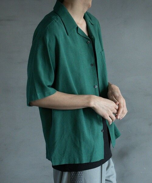 MEN'S BIGI / メンズビギ シャツ・ブラウス | 麻レーヨンオープンカラーショートスリーブシャツ | 詳細17