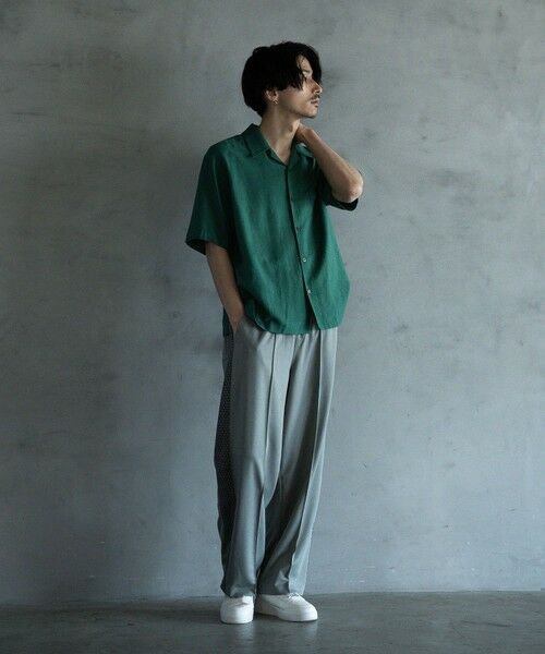 MEN'S BIGI / メンズビギ シャツ・ブラウス | 麻レーヨンオープンカラーショートスリーブシャツ | 詳細9