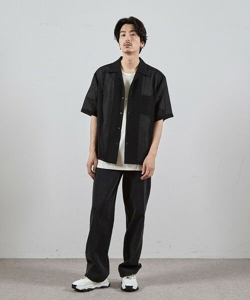 MEN'S BIGI / メンズビギ シャツ・ブラウス | シレーワッシャーオープンカラー半袖シャツ | 詳細1
