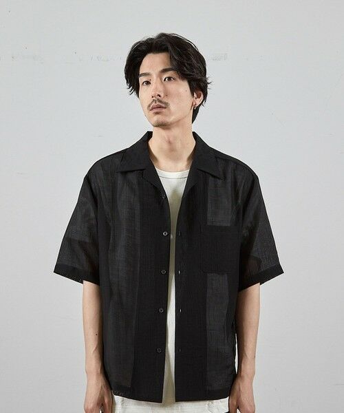 MEN'S BIGI / メンズビギ シャツ・ブラウス | シレーワッシャーオープンカラー半袖シャツ | 詳細9