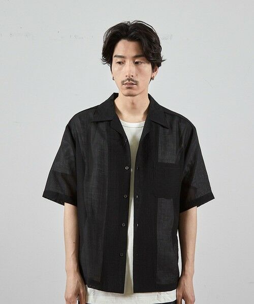 MEN'S BIGI / メンズビギ シャツ・ブラウス | シレーワッシャーオープンカラー半袖シャツ | 詳細5