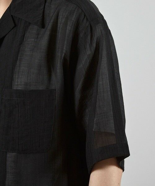 MEN'S BIGI / メンズビギ シャツ・ブラウス | シレーワッシャーオープンカラー半袖シャツ | 詳細8