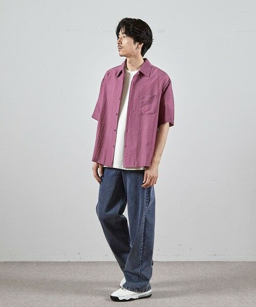 MEN'S BIGI / メンズビギ シャツ・ブラウス | シレーワッシャーオープンカラー半袖シャツ | 詳細12