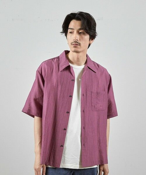 MEN'S BIGI / メンズビギ シャツ・ブラウス | シレーワッシャーオープンカラー半袖シャツ | 詳細15