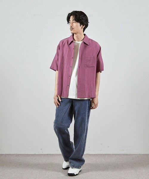 MEN'S BIGI / メンズビギ シャツ・ブラウス | シレーワッシャーオープンカラー半袖シャツ | 詳細10