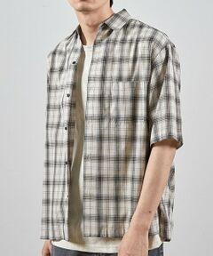 MEN'S BIGI / メンズビギ シャツ・ブラウス | アメリカンチェックレギュラーカラー半袖シャツ